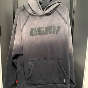 ASRV Men's Ombre Charcoal-to-Black Crewneck Hoodie